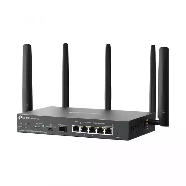 Гигабитен VPN рутер TP-Link Omada 4G+ Cat6 ER706W-4G AX3000
