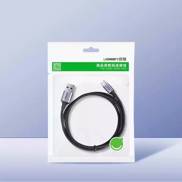 Кабел Ugreen US288 60126 USB-A към USB-C – 1 м - сив Кабел Ugreen US288 60126 USB-A към USB-C – 1 м - сив