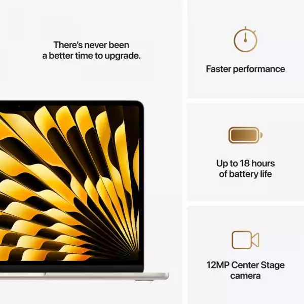 Лаптоп Apple MBA 13.6: STARLIGHT/M4 10C CPU/8C GPU/16GB/256GB-ZEE