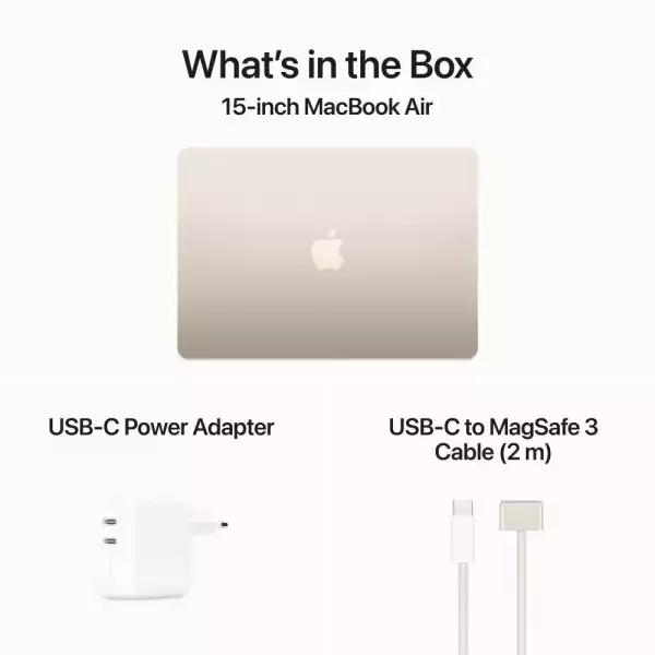 Лаптоп Apple MBA 15.3: STARLIGHT/M3 10C GPU/16GB/256GB-ZEE
