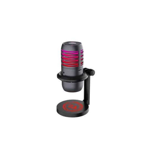 Микрофон Redragon Nebula GM211 с черно RGB осветление и стойка - черен