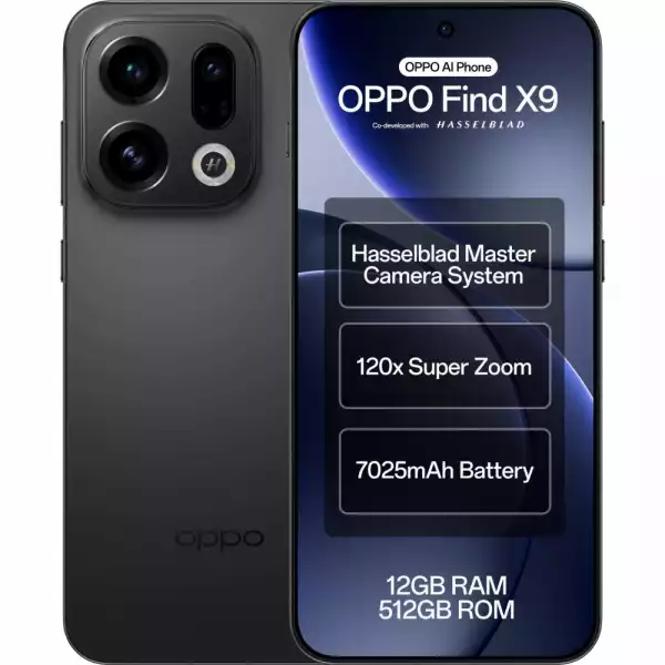 Мобилен телефон Oppo Find X9 Space Black 12+512GB