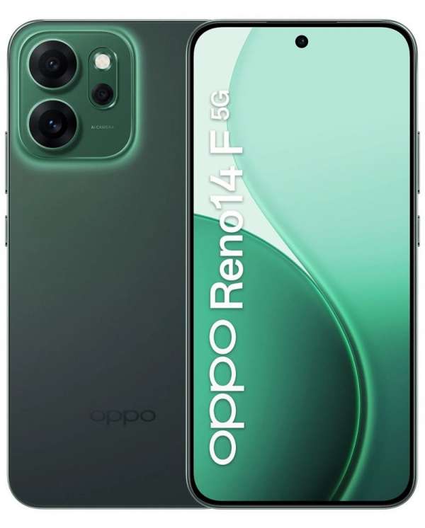 Мобилен телефон Oppo Reno 14 F Luminous Green 8+256GB