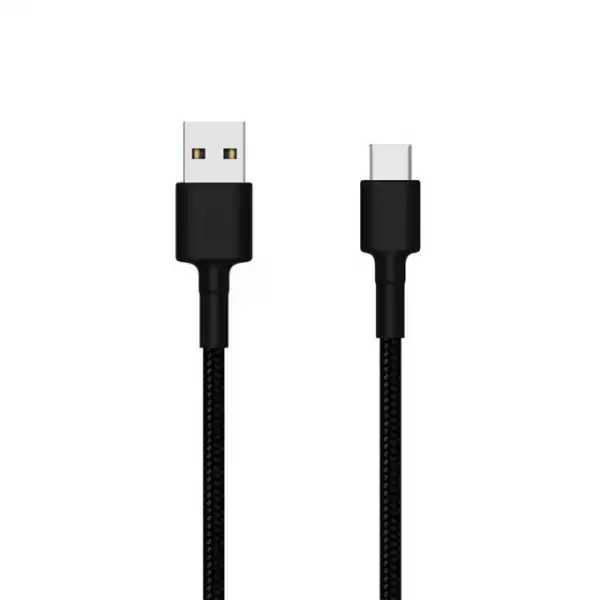 Плетен USB Type-C кабел 100cm (черен), Xiaomi Mi
