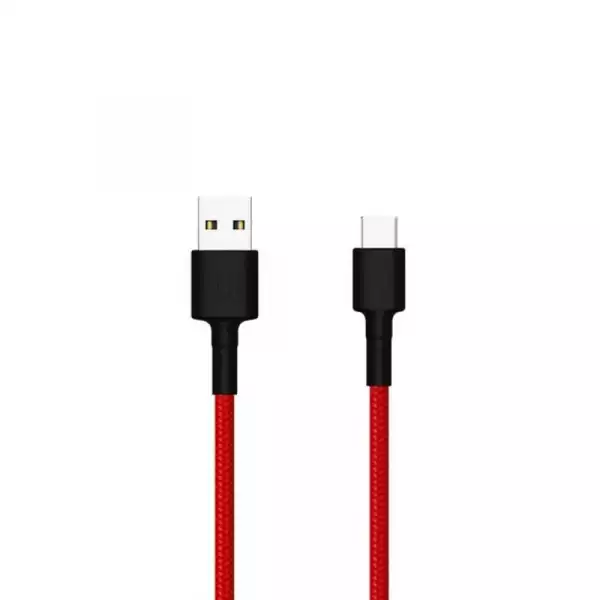 Плетен USB Type-C кабел 100cm (червен), Xiaomi Mi