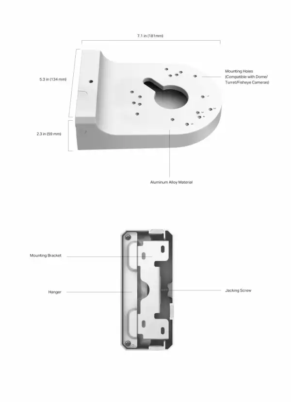Разклонителна кутия за монтаж на мрежова камера VIGI TP-Link VJB-240