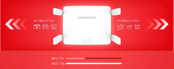 Рутер безжичен Mercusys AC10 AC1200 двулентов Рутер безжичен Mercusys AC10 AC1200 двулентов