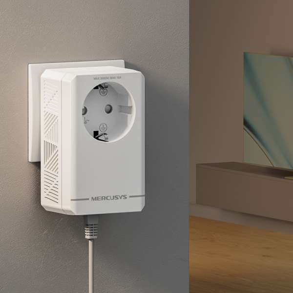 Стартов комплект Gigabit Passthrough Powerline адаптери Mercusys MP500P KIT AV1000