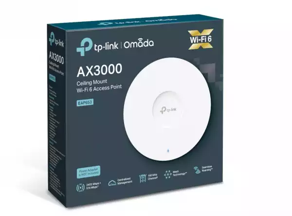 Точка за достъп TP-Link Omada Mesh EAP653 AX3000 Ceiling Mount WiFi 6