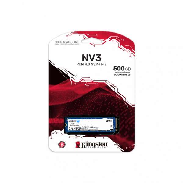 Твърд диск Kingston SSD 2TB NV3 M.2 2280 PCIe 4.0 NVMe SSD SNV3S/2000G