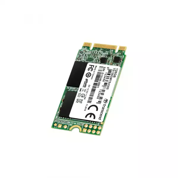 Твърд диск Transcend 128GB TS128GMTS430S, M.2 2242 SSD, SATA3 B+M Key, TLC