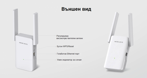Удължител на обхват Mercusys ME70X AC1800 Удължител на обхват Mercusys ME70X AC1800