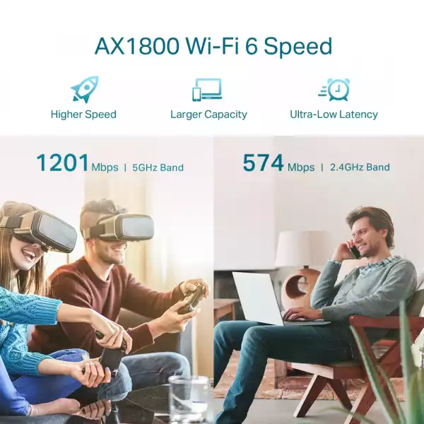 Удължител на обхват Wi-Fi 6 TP-Link RE605X AX1800