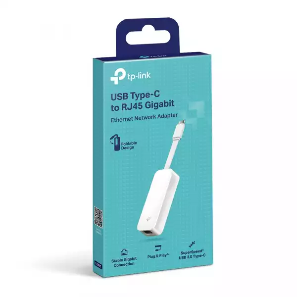 USB Type-C към RJ45 гигабитен мрежов адаптер TP-Link UE300C