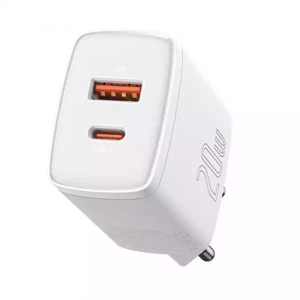 Зарядно устройство Baseus USB към USB Type C 20W 3A Quick Charge 3.0 CCXJ-B02 - бяло