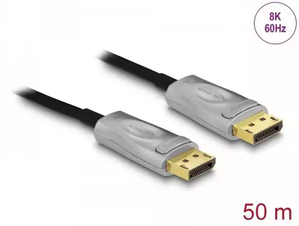 Оптичен кабел Delock, Активен, DisplayPort 1.4 8K, 50 m