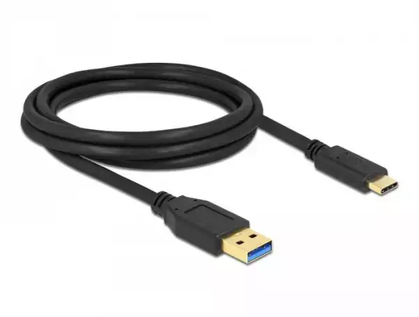 Кабел Delock SuperSpeed, USB-A мъжко - USB-C мъжко, (USB 3.2 Gen 2), 10 Gbps, 2 м Кабел Delock SuperSpeed, USB-A мъжко - USB-C мъжко, (USB 3.2 Gen 2), 10 Gbps, 2 м