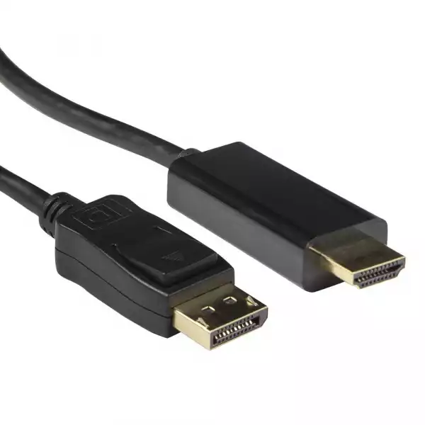 Кабел ACT AK3990, DisplayPort мъжко - HDMI-A мъжко, 1.8 м, Черен, булк опаковка
