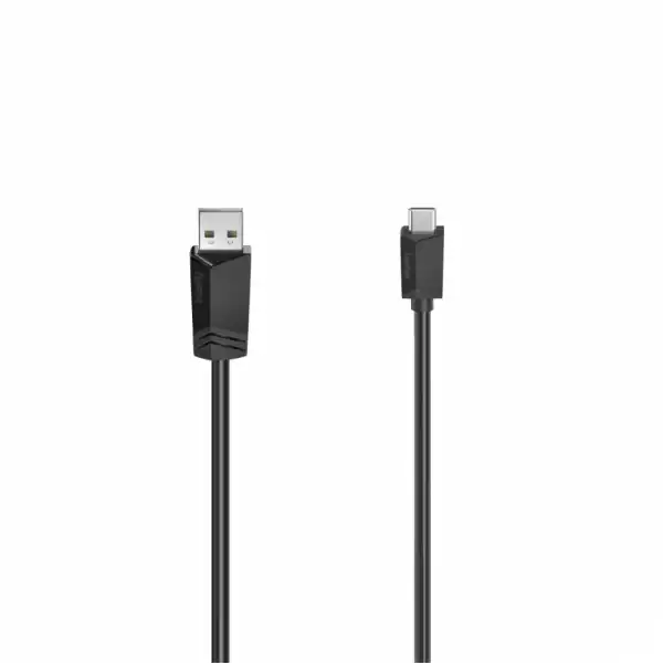 Кабел HAMA  USB-C мъжко - USB 2.0 A мъжко, 480Mbit/s,0.75 м, Черен Кабел HAMA  USB-C мъжко - USB 2.0 A мъжко, 480Mbit/s,0.75 м, Черен