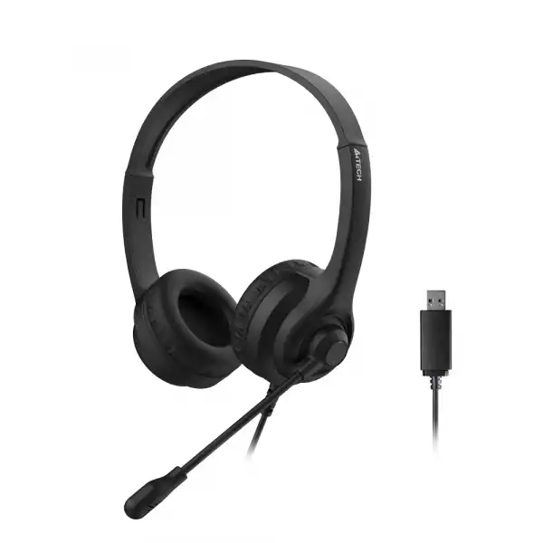 А4tech HU-8 Слушалки с микрофон, USB, въртящ се микрофон