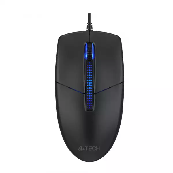 A4tech Illuminate N530S Жична безшумна мишкa черна, 1200 dpi