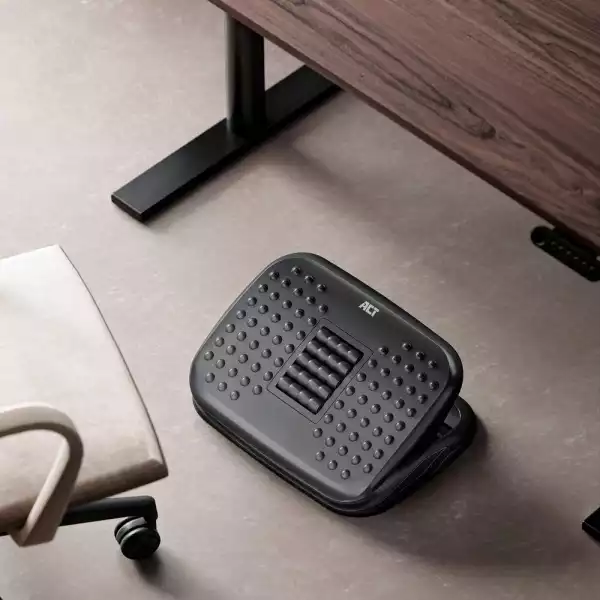 ACT Ергономична регулируема поставка за крака с масажни ролки