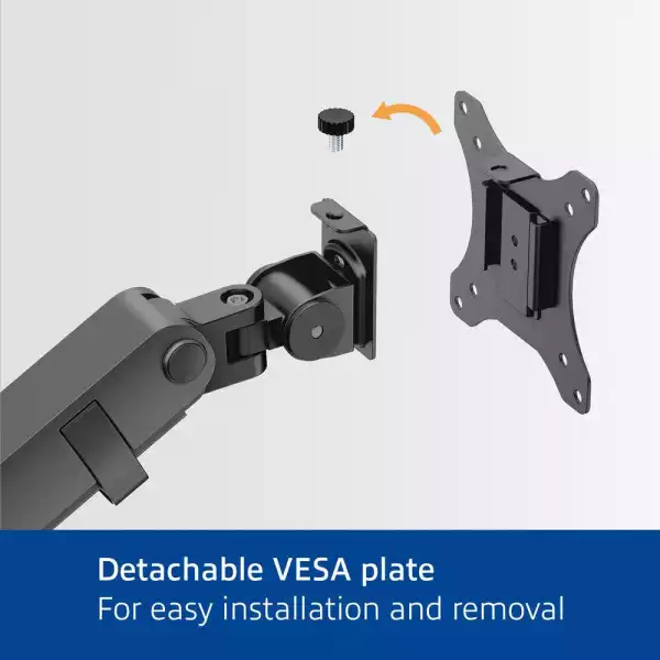 ACT Стойка за монитор макс. 40" с едно рамо, пружинен механизъм, до 12кг ACT Стойка за монитор макс. 40" с едно рамо, пружинен механизъм, до 12кг