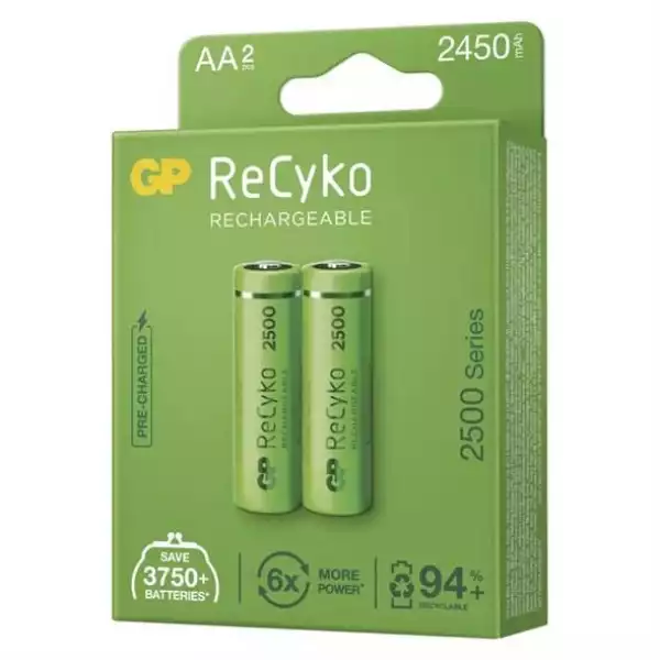 Акумулаторна Батерия GP R6 AA 2450mAh NiMH 2 бр. 250AAHC-EB2 GP Акумулаторна Батерия GP R6 AA 2450mAh NiMH 2 бр. 250AAHC-EB2 GP