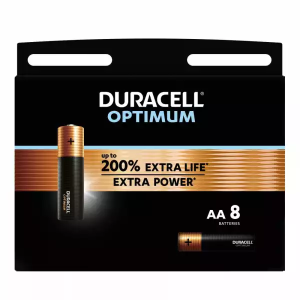 Алкална батерия DURACELL OPTIMUM LR6 /8 бр. в блистер/ 1.5V