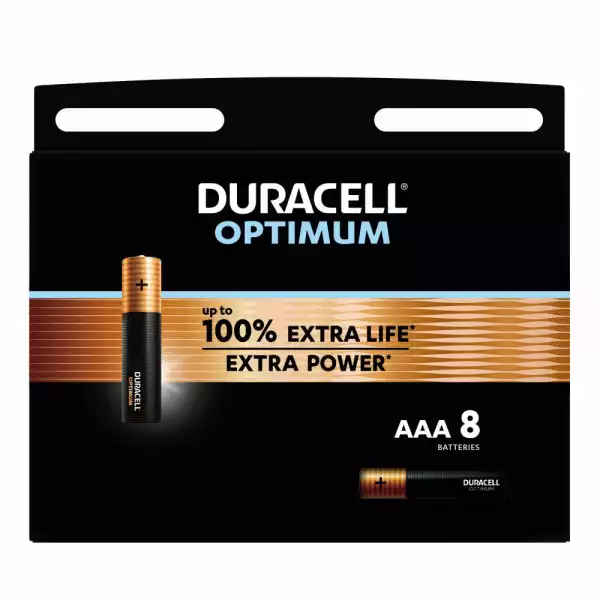 Алкална батерия DURACELL OPTIMUM  MX2400 LR03 AAA /8 бр. в блистер/ 1.5V