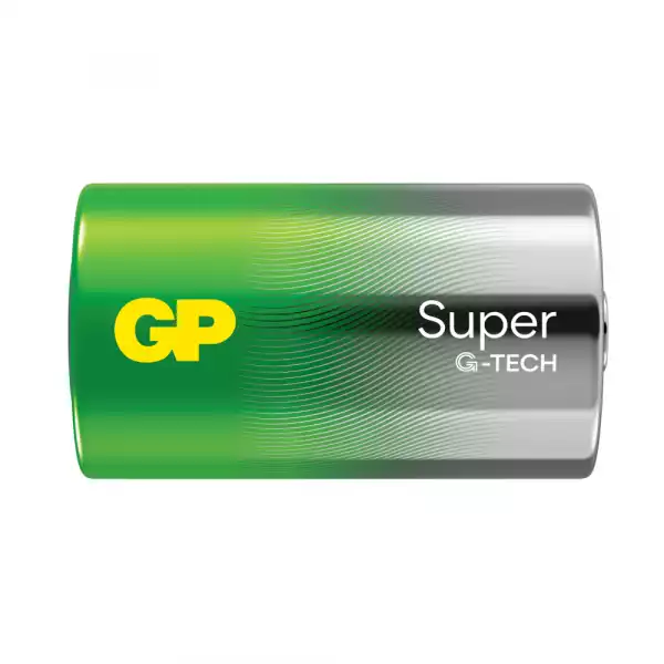 Алкална батерия GP SUPER LR20, 2 бр. в опаковка / блистер, 1.5V Алкална батерия GP SUPER LR20, 2 бр. в опаковка / блистер, 1.5V