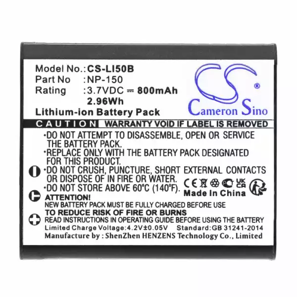 Батерия за апарат Cameron Sino 3.7V 800mAh, LiIon , OLYMPUS Li50