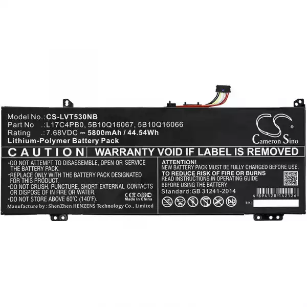 Батерия за лаптоп LENOVO IdeaPad 530S, Yoga 530-14A  L17C4PB0 7,68V 5800mAh LiPo CAMERON SINO