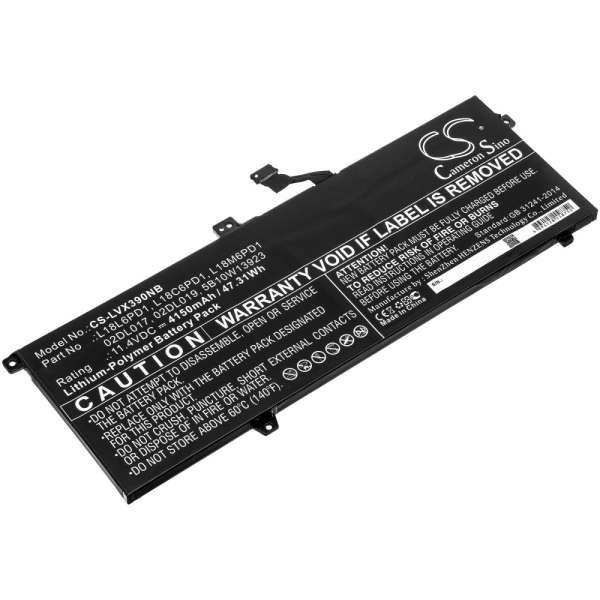Батерия за лаптоп Lenovo ThinkPad X390 L18C6PD1 L18L6PD1 LiPo 11.4V 4150 mAh CAMERON SINO Батерия за лаптоп Lenovo ThinkPad X390 L18C6PD1 L18L6PD1 LiPo 11.4V 4150 mAh CAMERON SINO