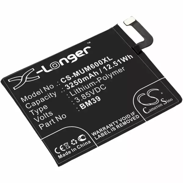 Батерия за мобилен телефон XIAOMI Mi6 BM39 3,85V 3250mAh LiPo CAMERON SINO