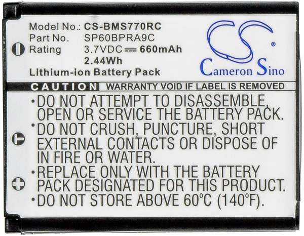Батерия за телефон Panasonic KX-TCA285, KX-TCA385, KX-UDT121  LiIon 3,7V 660 mAh  Cameron Sino