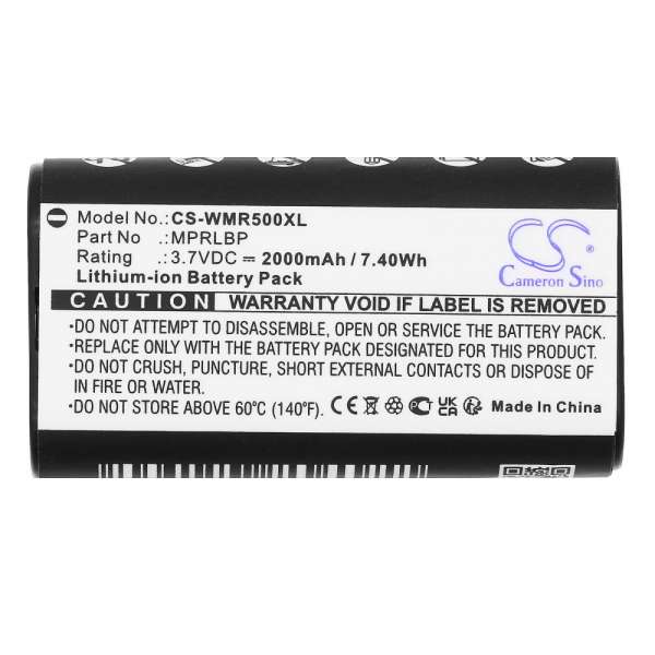 Батерия за за безжични  Bluetooth слушалки Wisycom MPRLBP, MPR30, MPR50, MPR51, MPR52, MTP60 LiIon 3.7V 2000mAh CAMERON SINO