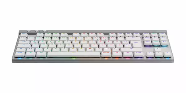 Безжична геймърска клавиатура Logitech G515 Lightspeed TKL White