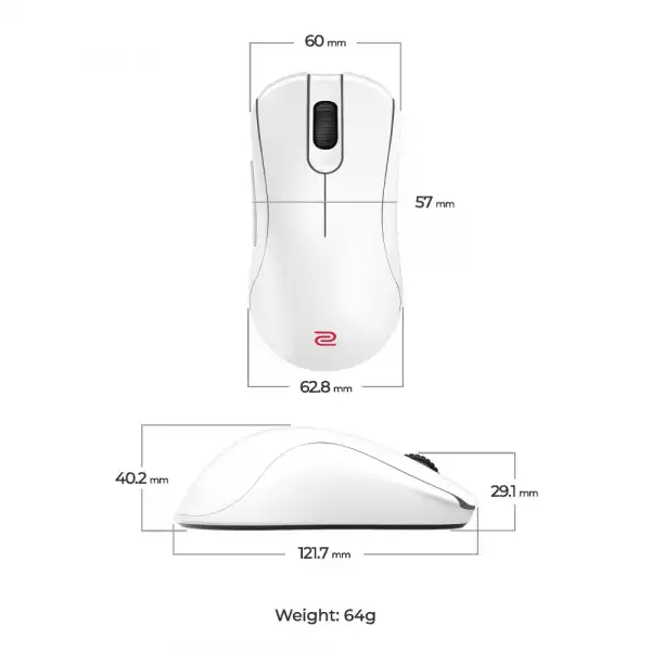 Безжична геймърска мишка ZOWIE ZA13-DW 4K, бяла