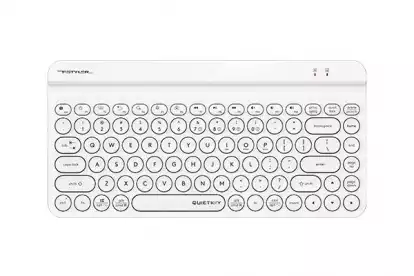 Безжична клавиатура A4tech Fstyler FBK30, Bluetooth, 2.4G, Стойка за телефон, Кирилизирана, Бяла