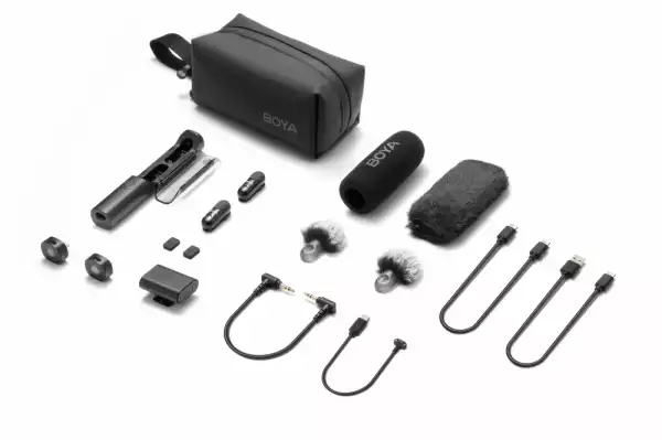 Безжична система микрофони All-in-One BOYA MAGIC 02 - Lightning + USB-C