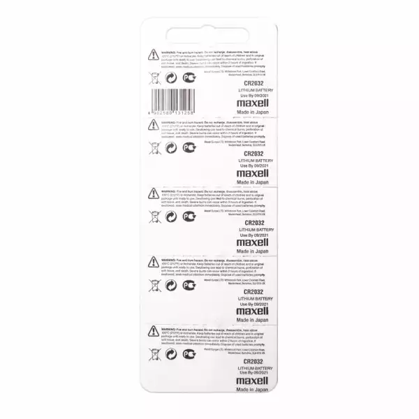 Бутонна батерия литиева CR2032 3V  5бр. в блистер /цена за 1 бр. батерия/ MAXELL