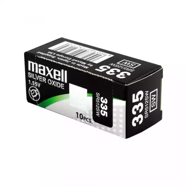 Бутонна батерия сребърна MAXELL SR512 SW /335  1.55V