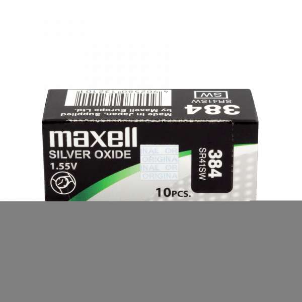 Бутонна батерия сребърна MAXELL SR41 SW /384/ AG3 1.55V Бутонна батерия сребърна MAXELL SR41 SW /384/ AG3 1.55V
