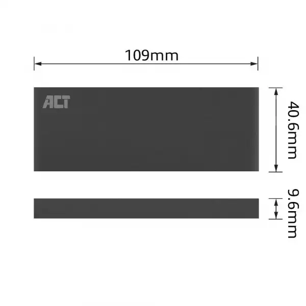 Чекмедже за твърд диск ACT AC1600, M.2 SSD, USB 3.2 Gen1, Черен Чекмедже за твърд диск ACT AC1600, M.2 SSD, USB 3.2 Gen1, Черен