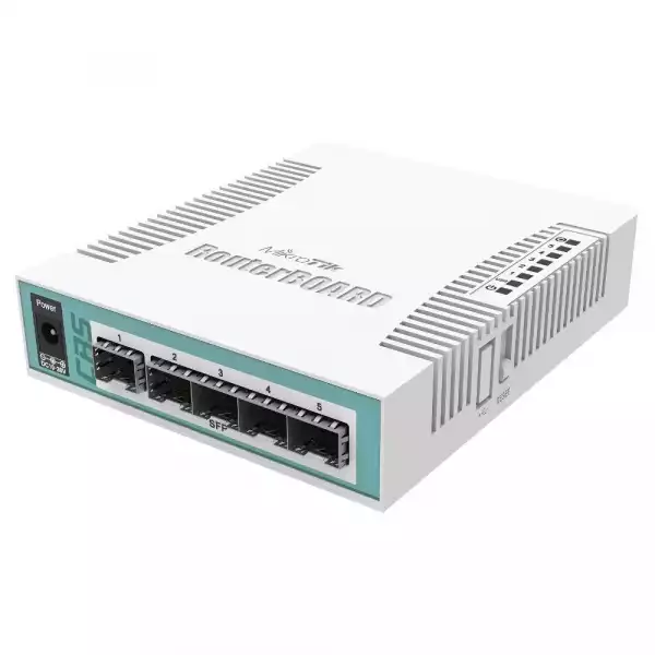 Cloud Router суич Mikrotik CRS106-1C-5S, 1xGigabit LAN, 5xSFP cages Cloud Router суич Mikrotik CRS106-1C-5S, 1xGigabit LAN, 5xSFP cages