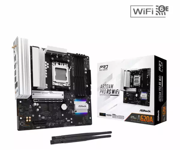 Дънна платка ASRock A620M PRO RS WIFI, AM5 Дънна платка ASRock A620M PRO RS WIFI, AM5