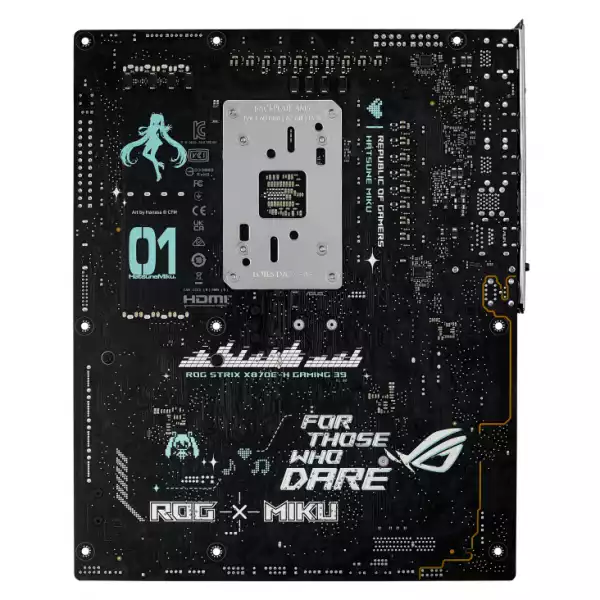 Дънна платка ASUS ROG STRIX X870E-H GAMING Hatsune Miku Edition WIFI 7 AM5 DDR5 Дънна платка ASUS ROG STRIX X870E-H GAMING Hatsune Miku Edition WIFI 7 AM5 DDR5