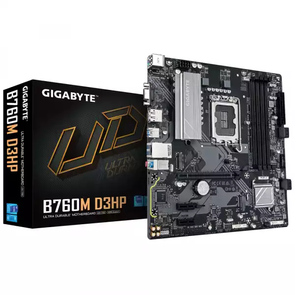Дънна платка GIGABYTE B760M D3HP DDR5, socket 1700, mATX Дънна платка GIGABYTE B760M D3HP DDR5, socket 1700, mATX