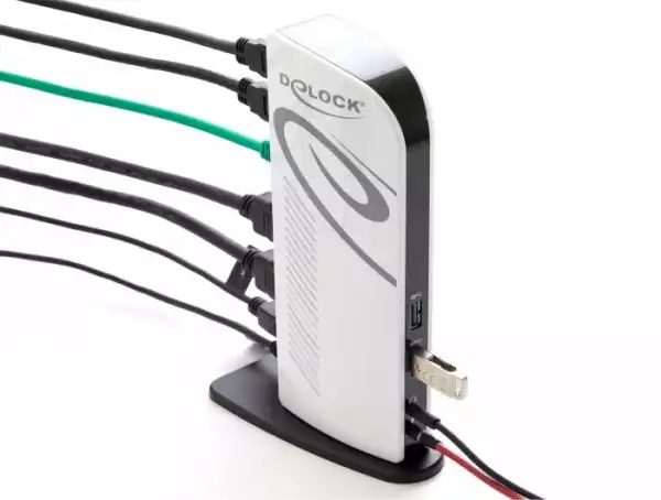 Докинг станция Delock, За MacBook, HDMI Full-HD, USB 3.2, LAN, Audio, Черен/Бял Докинг станция Delock, За MacBook, HDMI Full-HD, USB 3.2, LAN, Audio, Черен/Бял